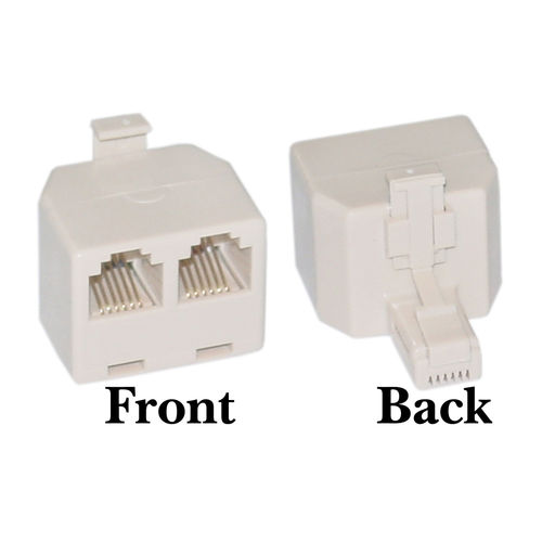 Offex Wholesale RJ11 / RJ12, 6P6C (Straight) T-Adaptor