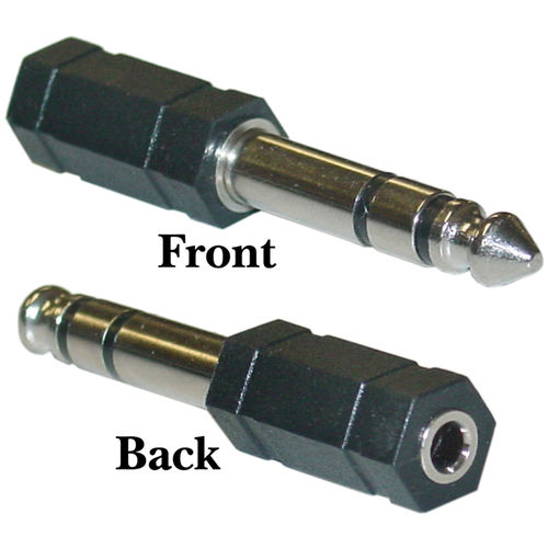 Offex Wholesale Stereo to stereo adapter, 1/4 inch Stereo Male / 3.5mm Stereo Female