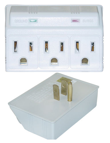 Offex Wholesale Surge Protector 3 Outlet Plug in MOV 270 Joules LED Power Indicator