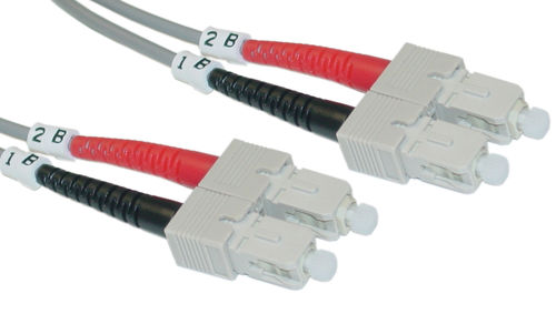 Cable Wholesale SC / SC, Multimode, Duplex Fiber Optic Cable, 50/125, 2 Meter (6.6ft)