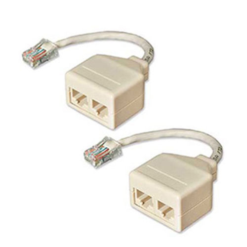 IC Network Network Pair Splitter, 10base-t, Cat5, 2 Pack