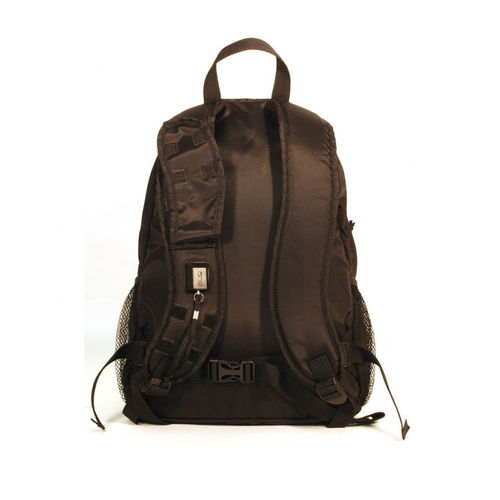 Isafe Guardian School / College Travel Nylon Laptop Shoulder Backpack / Bag - Black with Safety Alarm