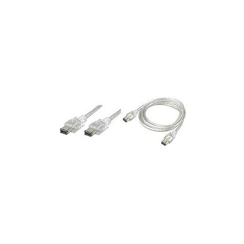 Ziotek Clear Firewire 6p To 6p, 15ft