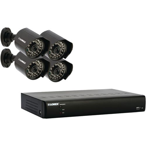 LOREX LH014501C4F ECO BlackBox 4-Channel Network DVR with 4 Indoor/Outdoor IR Cameras