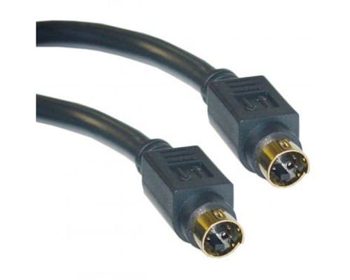 Cable Wholesale MiniDin4 (S Video) Male / MiniDin4 (S-Video) Male Gold Tips 25 ft