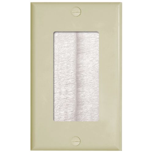 MIDLITE DBPW-I Dcor Brush Plate (Ivory dcor plate with white brush)