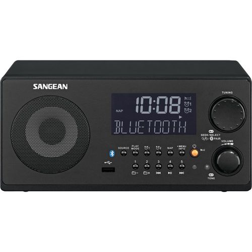 SANGEAN WR22BK FM-RBDS /AM/ USB Bluetooth(R) Digital Tabletop Radio with Remote