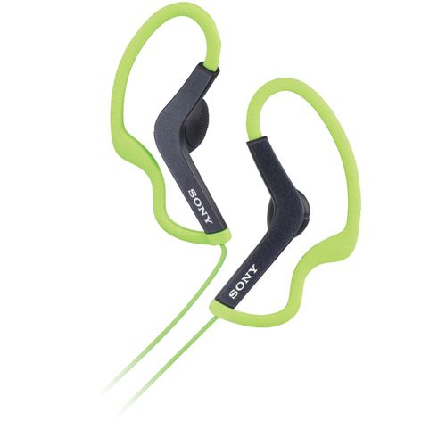 SONY MDRAS200G Lightweight Clip-On Headphones for Active Sports (Green)
