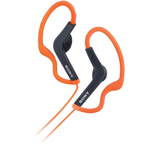 SONY MDRAS200O Lightweight Clip-On Headphones for Active Sports (Orange)