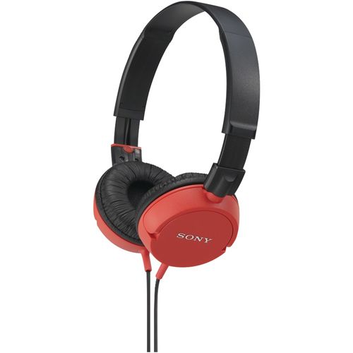 SONY MDRZX100RED Fashion Over-The-Head Sports Headphones (Red)