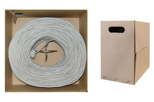 Cable Wholesale CAT5E STP Grey Solid 1000 foot Ethernet Cable Pull Box