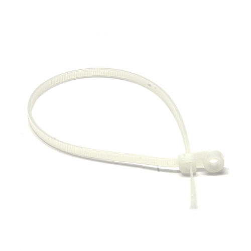 White Mountable Cable Tie, 50 pound Weight Limit, 100 Pieces, 11.5 inch
