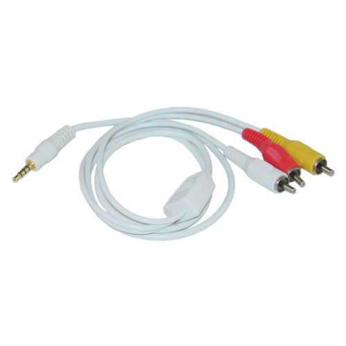 3.5mm AV Audio Video Cable for iPod 6 foot