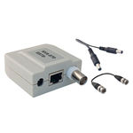 Passive Video Balun, Female BNC Connector, Power on 3 Pairs, Camera Side
