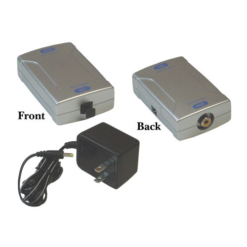 Digital Fiber Optical (Toslink) to Digital Coaxial (S/PDIF) Converter