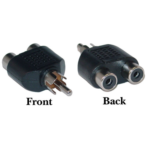 RCA Splitter / Adapter, RCA Male to Dual RCA Female