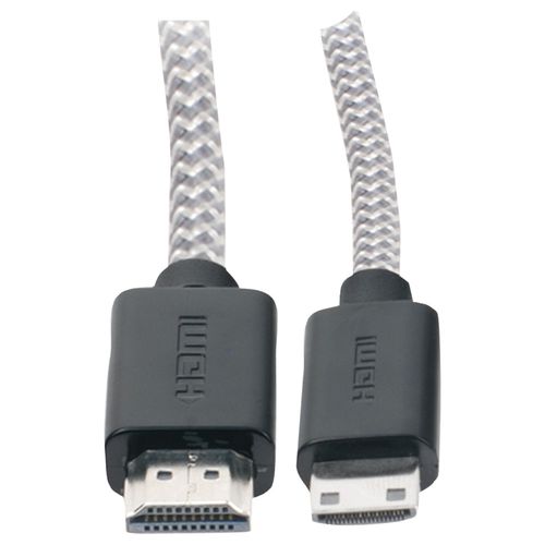 IESSENTIALS IE-FC-HDMINI Tangle-Free HDMI(R) to Mini HDMI(R) Cable with Clip, 3.3 ft