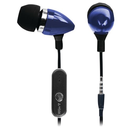 CELLULAR INNOVATIONS IP-HF1-BL Stereo Hands-Free Earbuds with Microphone (Blue)