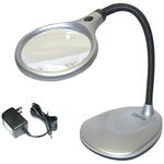 CARSON LM-20 DeskBrite200(TM) 2x LED Magnifying Lamp with 5x Spot Lens