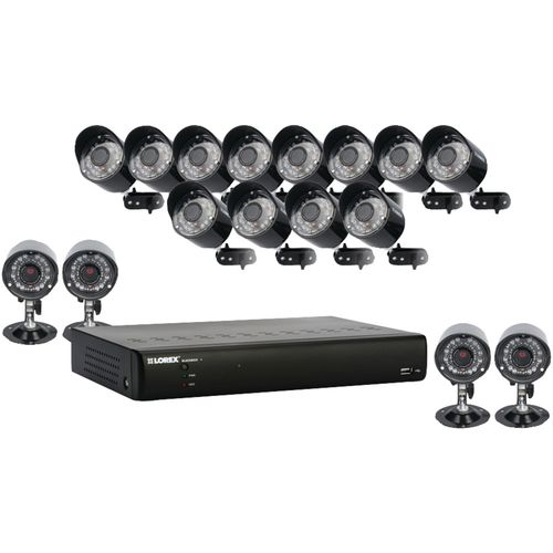 LOREX LH0162011C16F Eco 16-Channel Network DVR with 16 Indoor/Outdoor Cameras