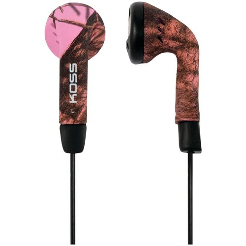 KOSS 181694 Stereophone Mossy Oak Earbuds (Pink)