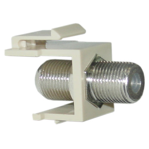 Keystone Insert, Beige, F-pin Coaxial Connector, F-pin Female Coupler