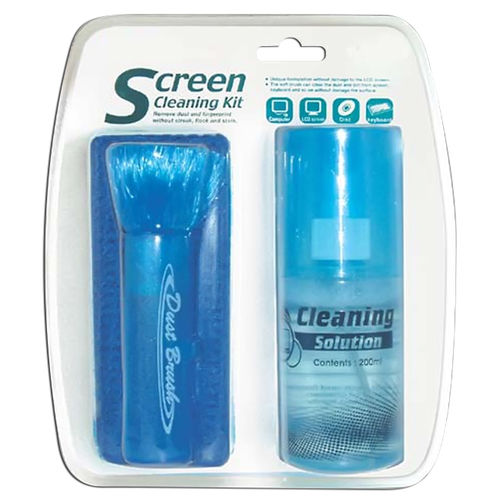 3 in 1 Screen Cleaning Kit, Alcohol-Free Screen Cleaning Fluid, Microfiber Cloth and Anti-Static Brush