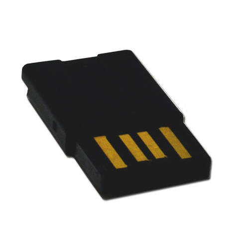 Micro SD USB 2.0 Card Reader, Black, Key Chain / Charm