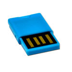 Micro SD USB 2.0 Card Reader, Blue, Key Chain / Charm