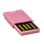 Micro SD USB 2.0 Card Reader, Pink, Key Chain / Charm