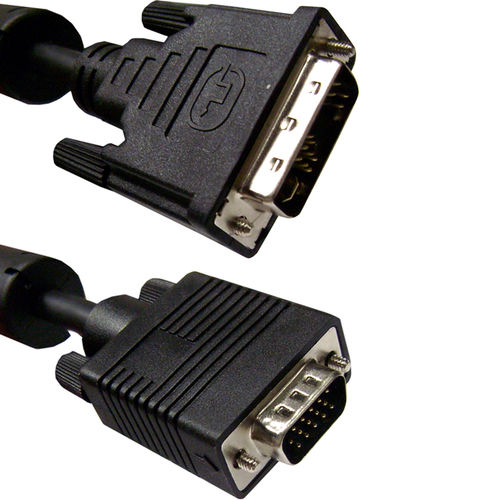 DVI-A to VGA Cable (Analog), Black, DVI-A Male to HD15 Male, 3 meter (10 foot)