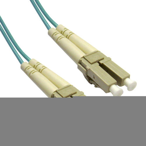 Fiber Optic Cable, LC / LC, Multimode, Duplex, 10-Gigabit Aqua, 50 / 125, 10 meter (33 foot)