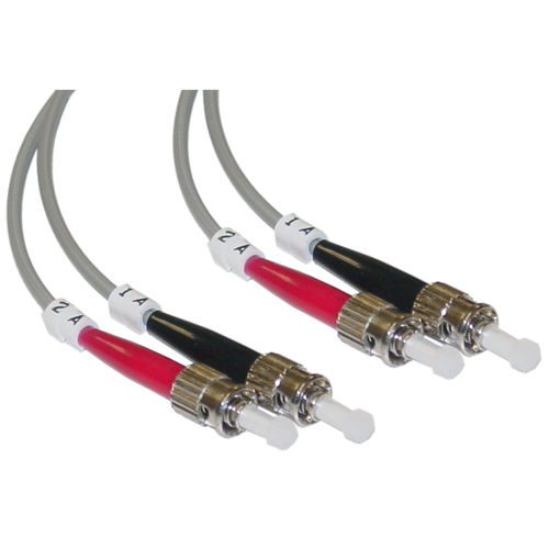 Fiber Optic Cable, ST / ST, Multimode, Duplex, 50 / 125, 10 meter (33 foot)