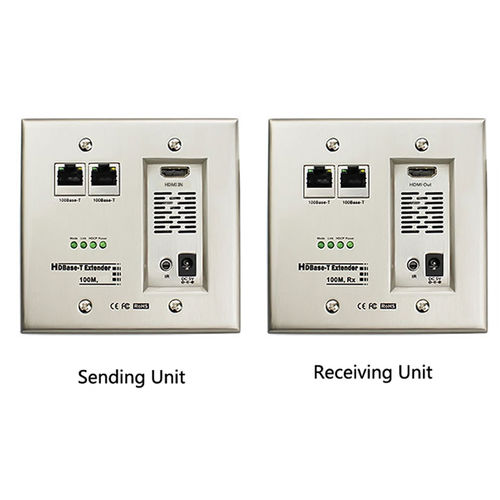 Wall Plate, HDMI Extender Over HDBaseT, Work Distance 100 meter (330 feet)