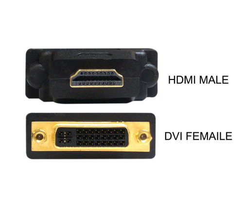 DVI to HDMI Adapter, DVI Female to / from HDMI Male