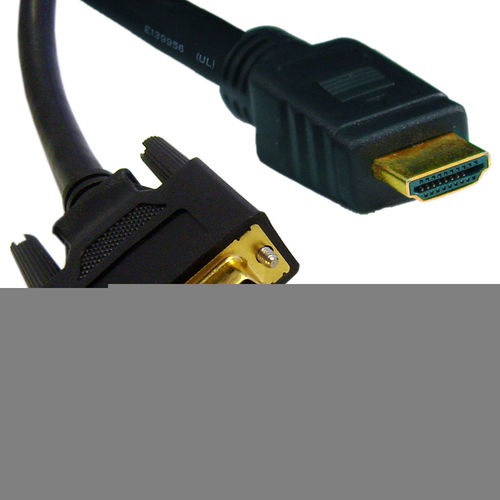 HDMI to DVI Cable, HDMI Male to DVI Male, CL2 rated, 3 foot
