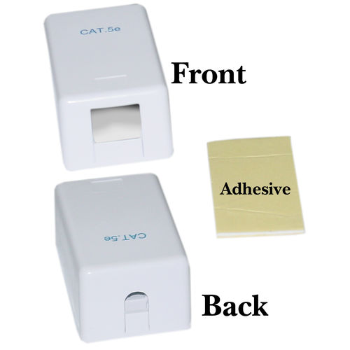 Blank Surface Mount Box for Keystones, 1 Hole, White