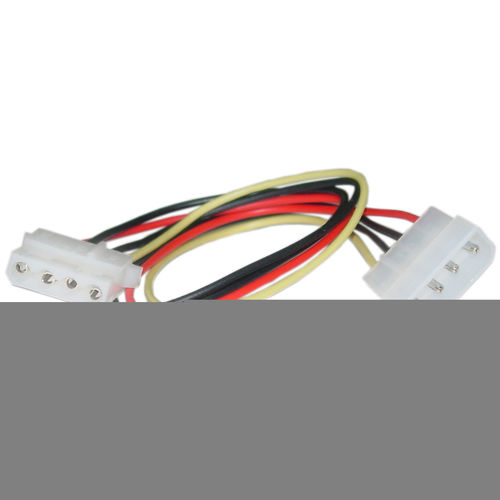 4 Pin Molex Extension Cable, 5.25 inch Male to 5.25 inch Female, 12 inch