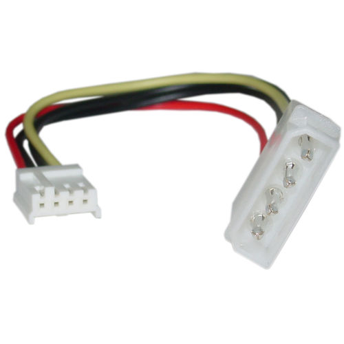 4 Pin Molex to Floppy Power Cable, 5.25 inch Male to 3.5 inch Female, 6 inch