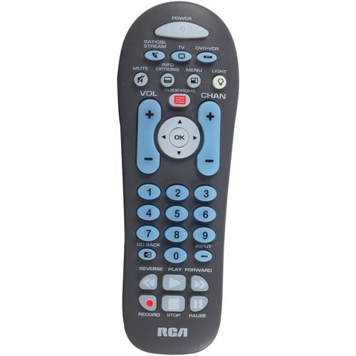 RCA RCR314WR 6-Device Big Button Universal Remote with Streaming & Dual Navigation (Grey)