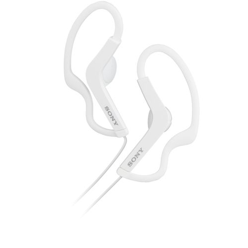 SONY MDRAS200W Lightweight Clip-On Headphones for Active Sports (White)