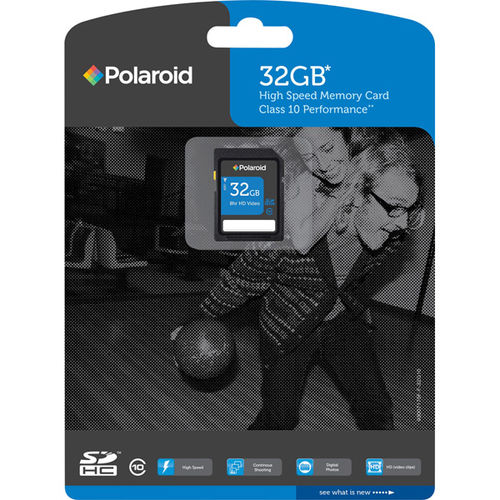 32GB Polaroid SDHC Class 10 Memory Card