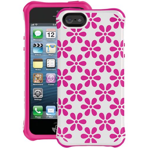 BALLISTIC AP1086-A055 iPhone(R) 5/5s Aspira Series Honeycomb Case (White/Pink)