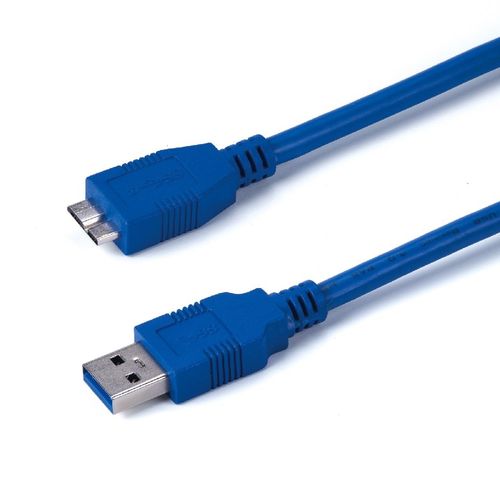 Micro USB 3.0 Cable, Blue, Type A Male to Micro-B Male, 6 foot