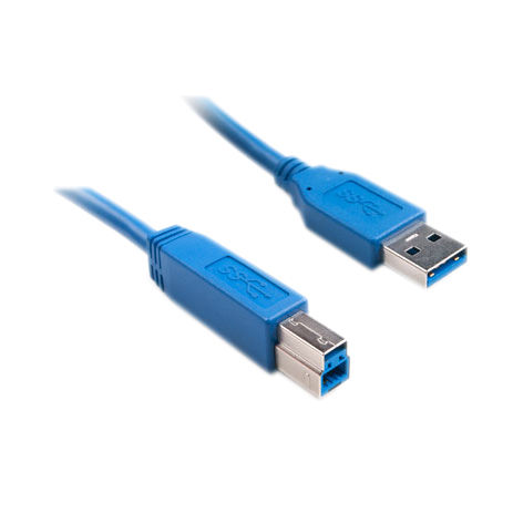 USB 3.0 Printer / Device Cable, Blue, Type A Male to Type B Male, 15 foot