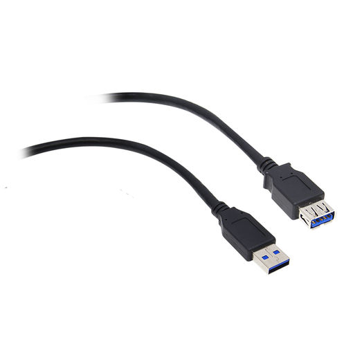 USB 3.0 Extension Cable, Black, Type A Male / Type A Female, 15 foot