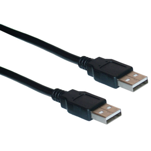 USB 2.0 Type A Male to Type A Male Cable, Black, 3 foot