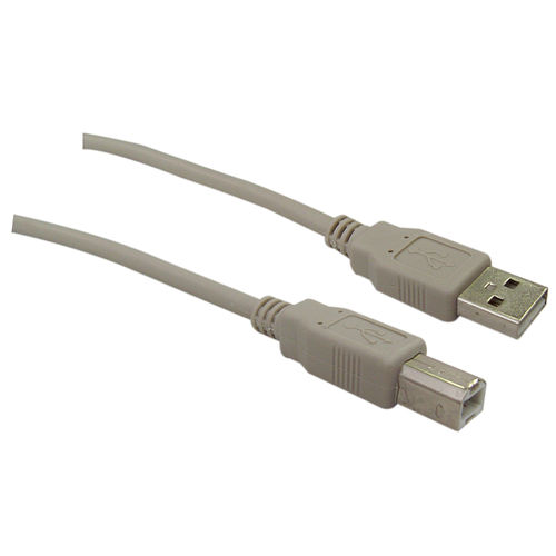 USB 2.0 Printer/Device Cable, Type A Male to Type B Male, 3 foot