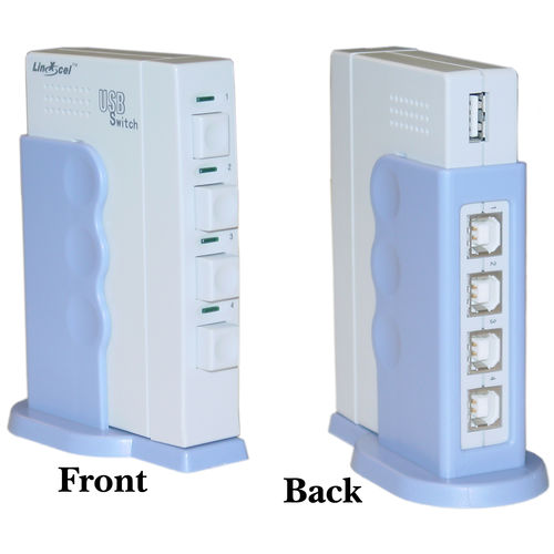USB 2.0 ABCD Switch Box, 4 PC to 1 USB 2.0 Device (Printer, Scanner, etc...)