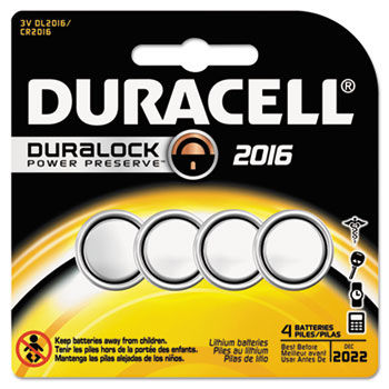 Button Cell Lithium Battery #2016, 4/Pk